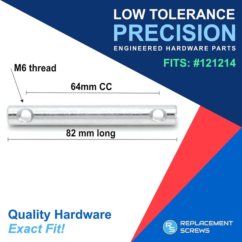 ReplacementScrews Cross Dowel Barrel Nut Compatible with IKEA 121214 (NACKANAS, KURA, FJELLSE) Zinc Plated Double Assembly Nut (Set of 2) - Image 2